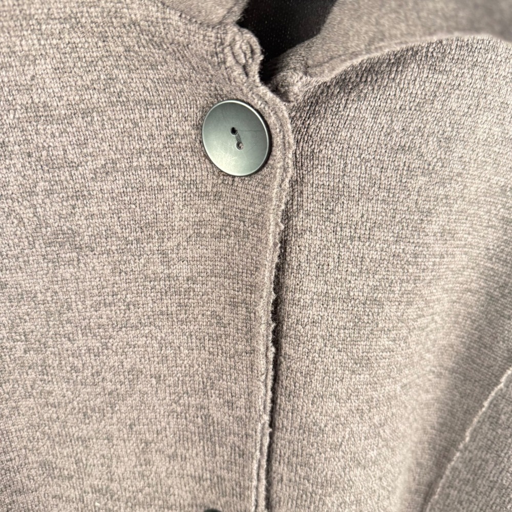 NEW Damee Inc. Women's Gray Polyester Jacket Shacket Large Minimal Lagenlook - Picture 2 of 9